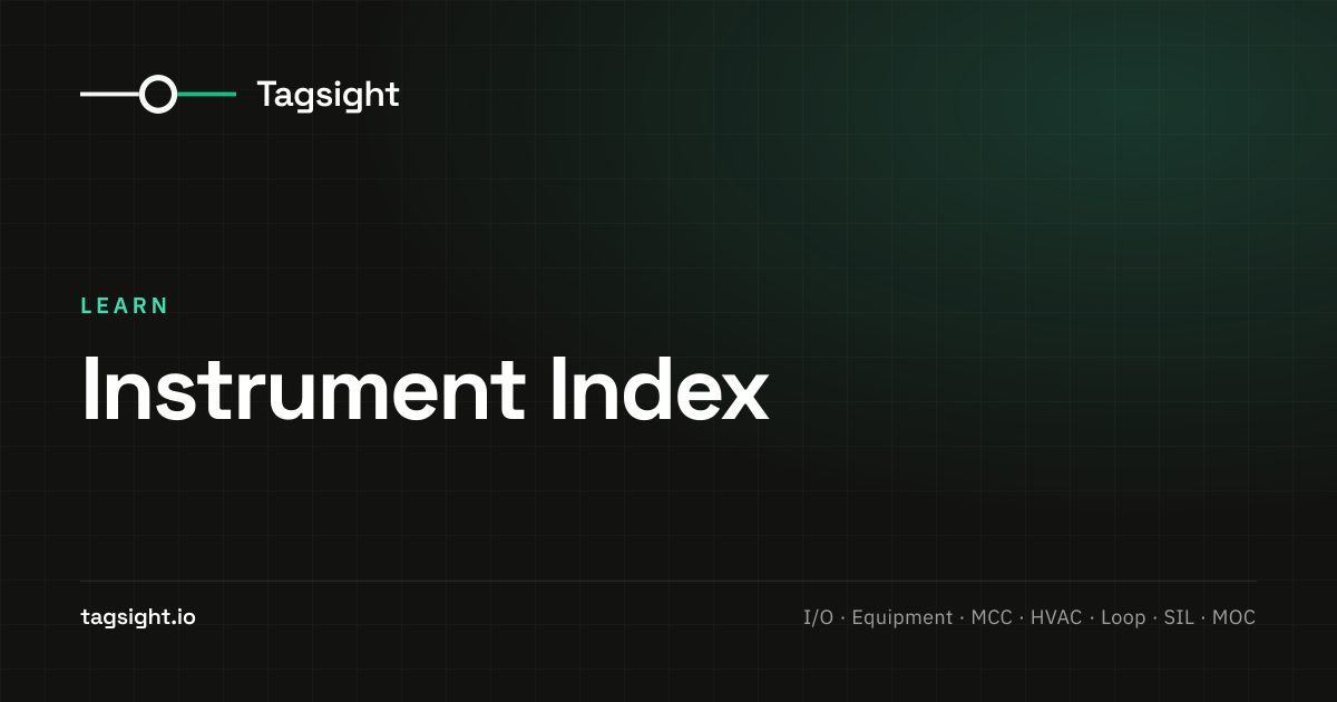 Instrument Index. Columns, Format, and Use, Tagsight