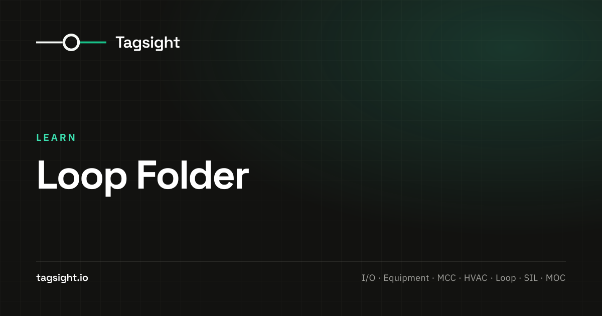What is a loop folder. Per-loop documentation dossier explained, Tagsight