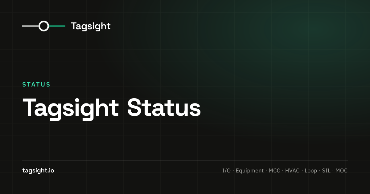 Tagsight Status, Tagsight